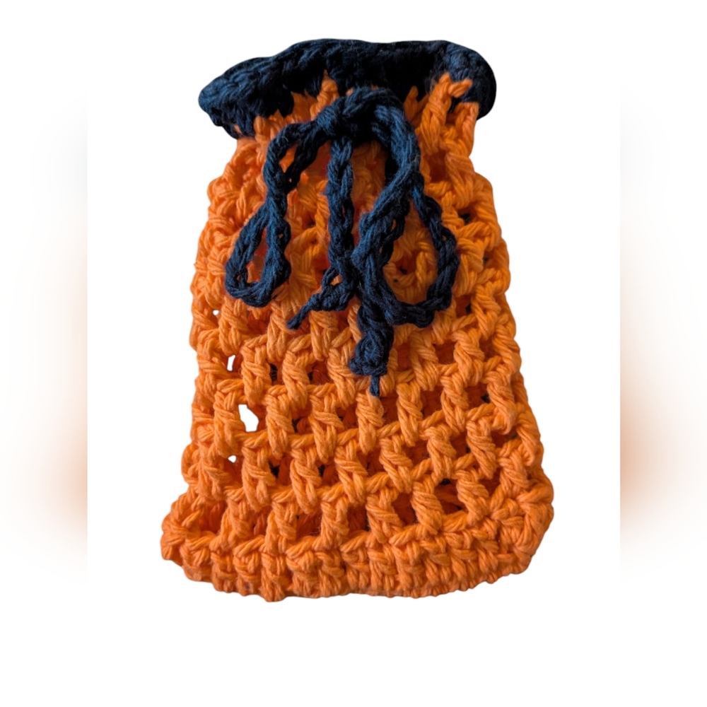 Crochet Soap Saver Handmade Handcrafted 90s Y2K Boho Sporty Auburn